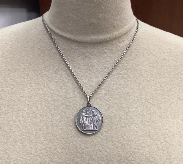 Médaille De Mariage avec sa chaine en argent