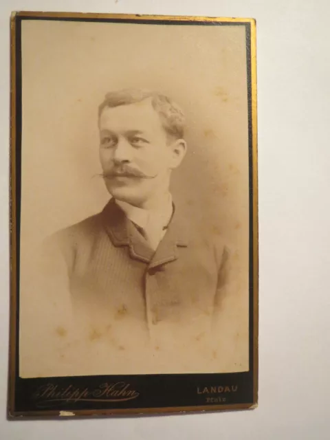 Landau Pfalz - Mann im Anzug - 1889 - Portrait / CDV