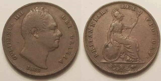 Royaume-Uni, Angleterre, Guillaume IV, Farthing 1835 !!