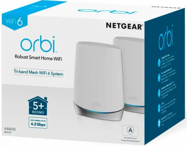 Open Box NETGEAR Orbi AX4200 Tri-Band Mesh Wi-Fi 6 Router (RBK752)