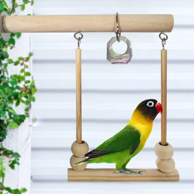 Papageien-Holzständerschaukel mit Kauperle 1x für Sittiche, Unzertrennliche