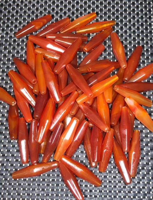 10 cuentas de ágata roja natural para hacer joyas 10*40 mm C0503