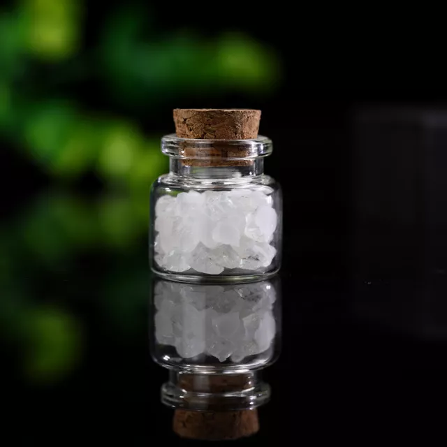 White Quartz Wishing Bottle Natural Healing Crystal Reiki Quartz Stone Pendulum