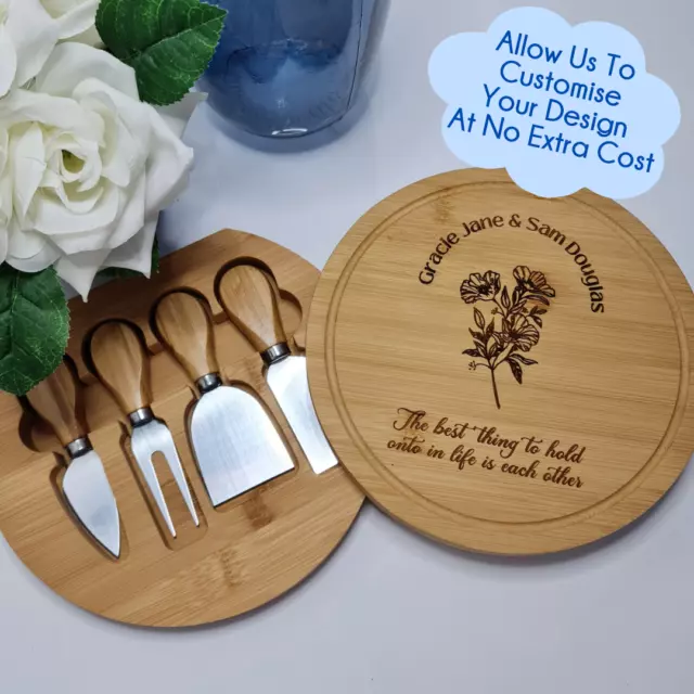 Personalised | Wedding Personalised Engraved | Cheese Knife Serving Board