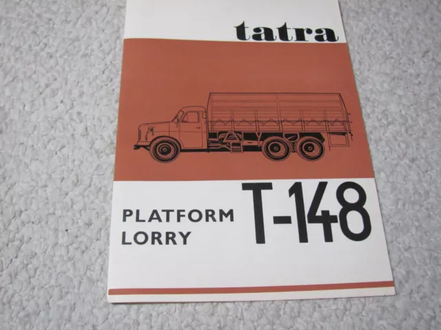 1970's TATRA T-148 (CSSR) SALES BROCHURE