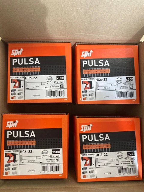 2000 Stück Abverkauf SPIT Pulsa P 800 Nägel HC 6- 22 + Gaskartusche  Neu in OVP