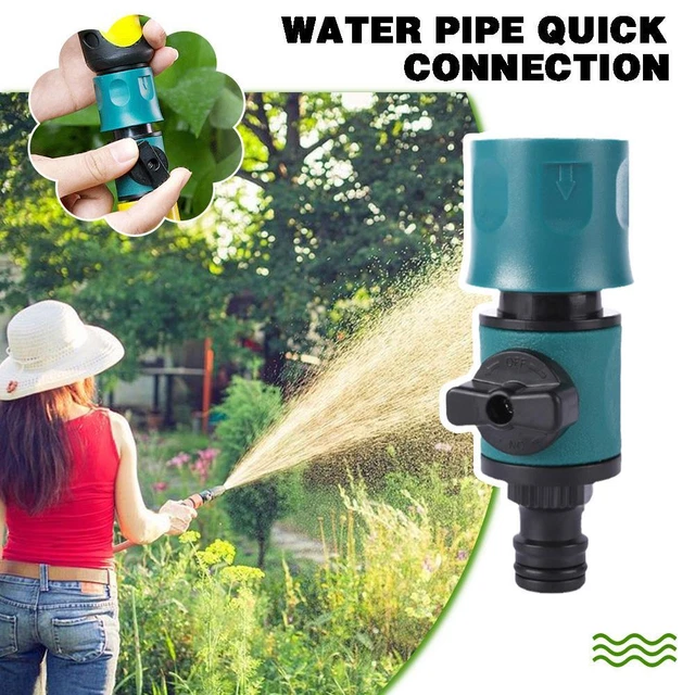 Garden Hose Connector With Shut-off Valve Water Pipe -50% Connect Free A0Q4