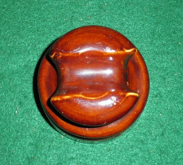 Vintage Porcelain Ceramic Brown Insulator "Locke Hi-Top" 2