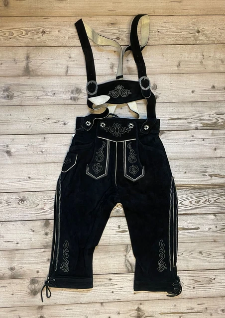 MS-Trachten Herren Set - Lederhose Mit Hemd Im Vintage Look Grau Grün