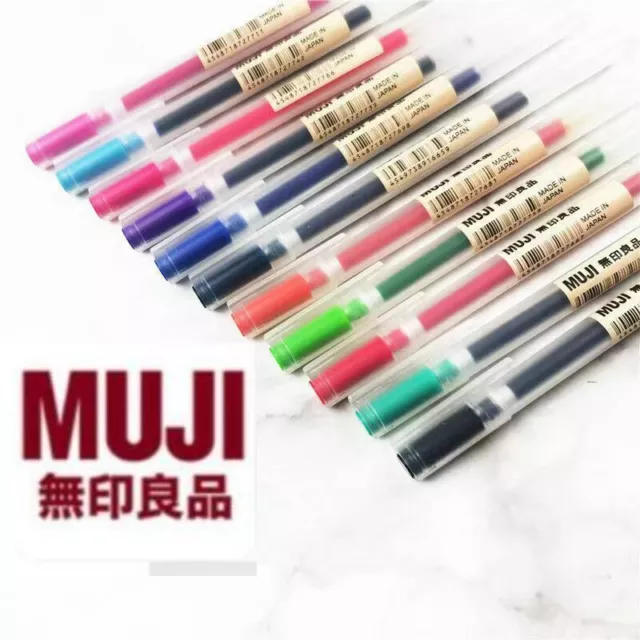 MUJI Gel Ink Ball Point Pen 0.5/0.38mm Non-toxic Pen MUJI Ballpoint Pen Colors