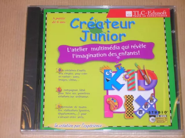 CD ROM PC And Mac / Kid Pix, 7263q Junior/New With Cello