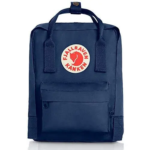 Fjallraven Kids Kanken Mini Backpack, Blue (Navy), 29 x 20 x 13, 7 Liter