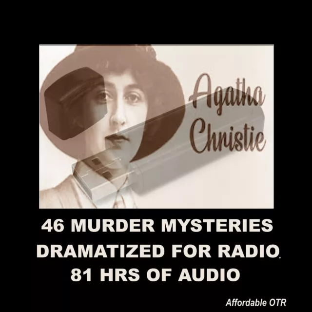 AGATHA CHRISTIE NOVELS DRAMATIZED FOR RADIO. USB FLASH DRIVE. 46 NOVELS. 84 Hrs!