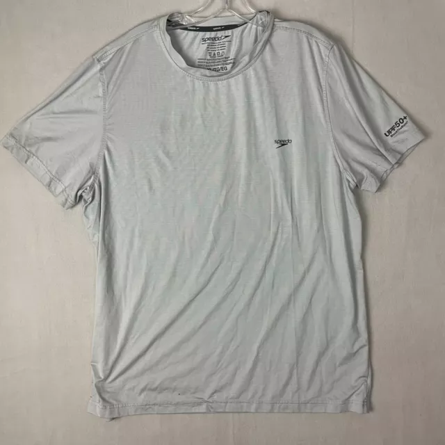 Speedo Men's Gray T-Shirt UPF 50+ Size XL Short Sleeve