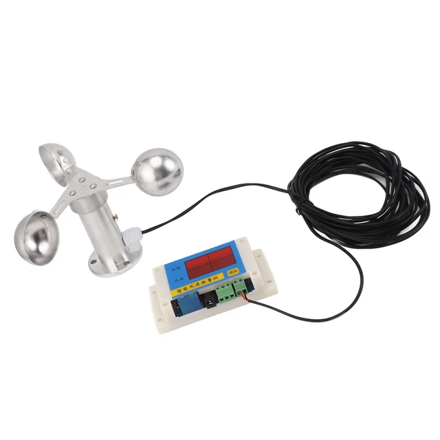 (Silber)Turmdrehkran-Anemometer 3 Lüfterflügel Windgeschwindigkeitsmesser