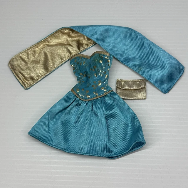 1992 BARBIE CITY Lights Fashion #864 Blue Mini Dress Wrap Gold Purse $32.50 - PicClick AU 1992 BARBIE CITY Lights Fashion #864 Blue Mini Dress Wrap Gold Purse $32.50 - PicClick AU