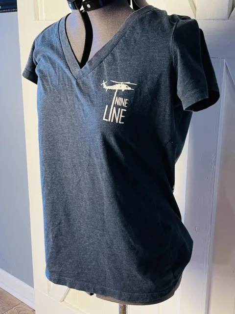 Nine Line Apparel Women's American Flag V-Neck T-Shirt - Large