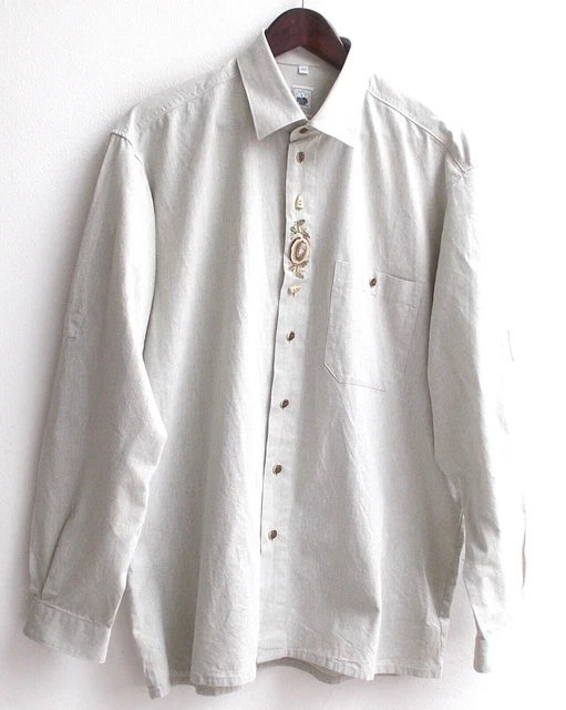 Camicia tradizionale uomo grigia taglia 42 v. Alpenland