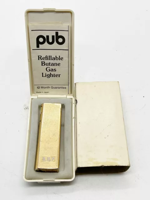 Vintage Colibri Molectric Pub Gas Lighter Boxed