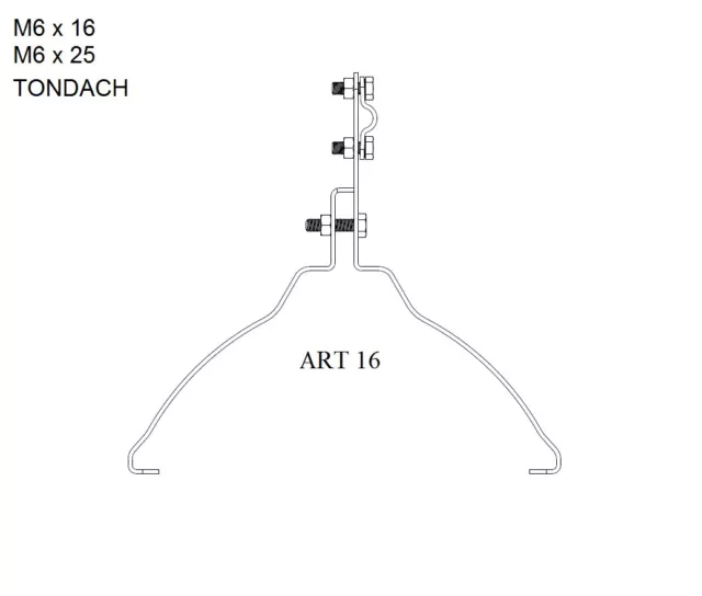 Dachleitungshalter Firstziegel Firstbügel Blitzschutz  Profilstahl TONDACH 2