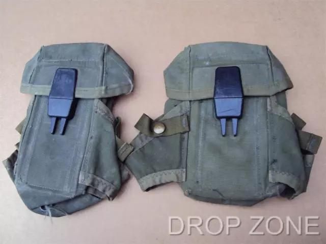 US Army Military Pair of Alice Magazine Pouches for M - 16  & M - 61 Gren ades