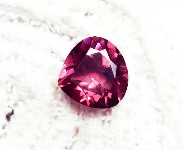 Loose Gemstone Rhodolite Garnet Raspberry Pink Pear Cut 950 Ct Certified