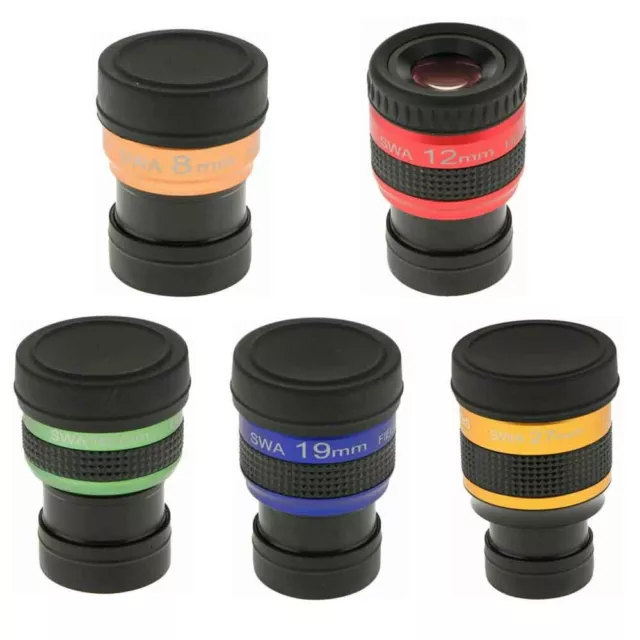 1.25" Telescope Eyepiece Lens SWA 8mm/12mm/16mm/19mm/27mm Super Wide Angle 70°