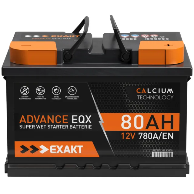 BSA Autobatterie 80AH 12V Batterie 790A/EN +30% Startleistung