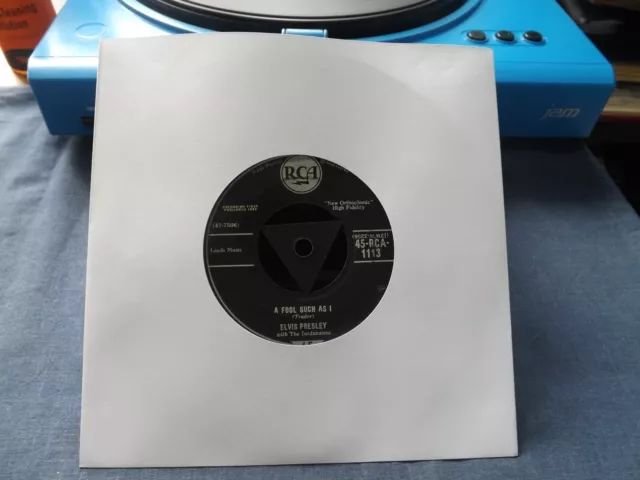 Elvis Presley ~ A Fool Such As I / I Need Your Love Tonight.  7" Vinyl