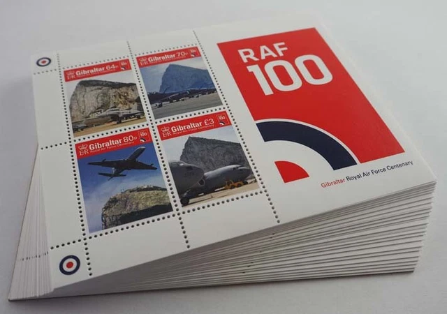 2018 Gibraltar; 100 Blocks Royal Air Force, postfrisch/MNH, Bl. 132, ME 1350,-