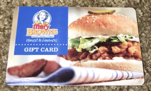 Mary Browns Chicken & Taters Gift Card No Value Blue Logo Canada Collectible New