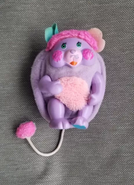 Vtg 1986 Pocket Popples Plush Figure 80s Mattel Collectible Purple