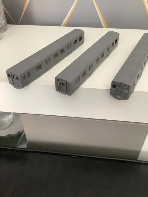 class 507/508 EMU   3car unit  resin 3D printed bodies OO gauge slight seconds.