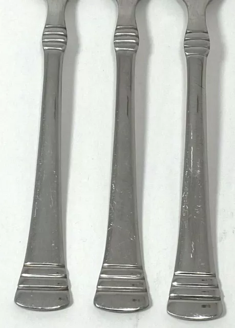 3 Cambridge Silver Codie Glossy Salad Forks Stainless Steel 6 1/4" Glossy