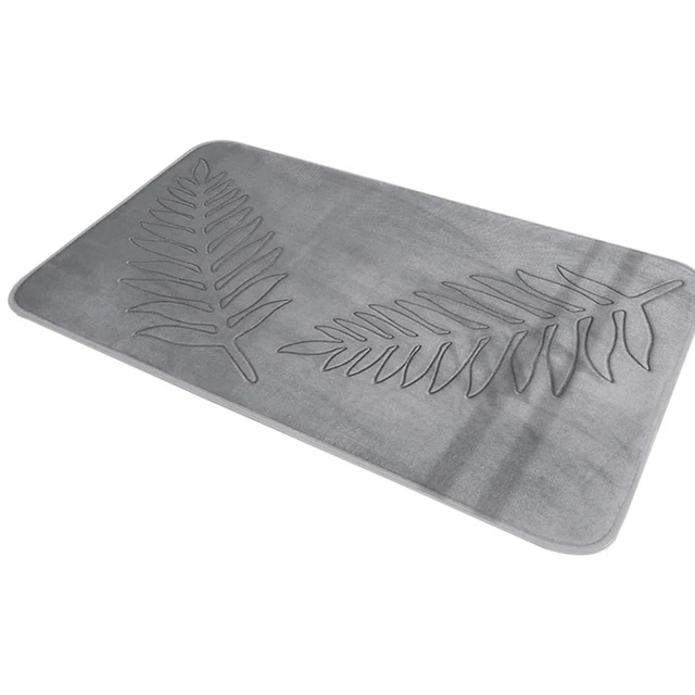 Tapis De Bain En Mousse Mémoire De Forme 50x80 Cm - Antidérapant, Absorption Rapide, Vert Clair