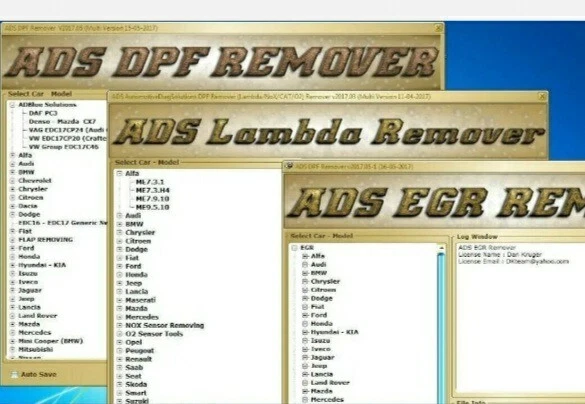 ADS Remover FAP EGR DPF LAMBDA ADBLUE 2017