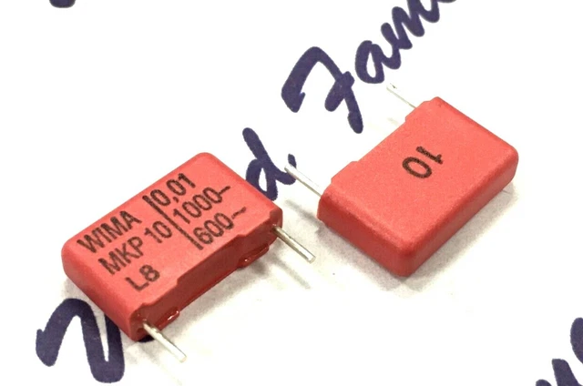 Lot De 10 Condensateurs WIMA FKP2 0.01uF 630V 5% - 10nF, Pas 5mm, Made In Germany