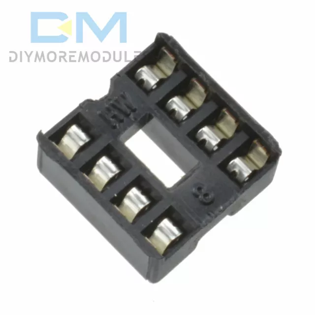 20/50/100PCS IC Socket Adaptor Solder 8pin DIP Type Pitch Dual Wipe Contact