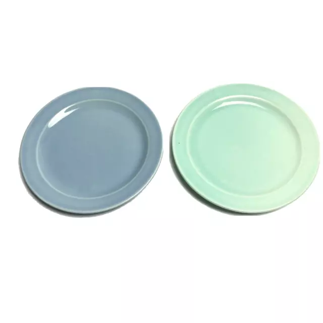 Luray Bread Plates Pastels Set Blue Ceramic Replacement Vtg TST 6 Inch