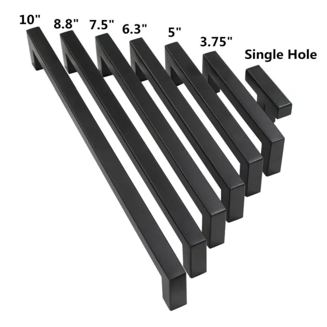 Schwarz Schrankgriffe Möbelgriff Edelstahl Stangengriff Relinggriffe Küchengriff
