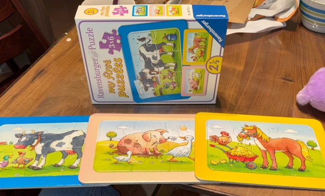 Ravensburger Holzpuzzle 'Die Kleine Baustelle' - My First Puzzle Ab 1,5 Jahren, 3 Teile