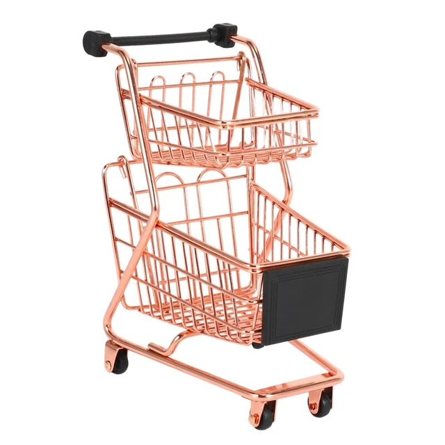 Layers Shopping Cart Model Wrought Iron Supermarket Trolley Metal s
