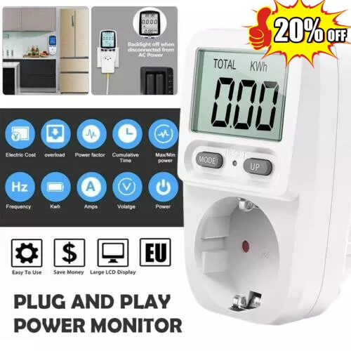 Energy Cost Meter & Power Consumption Meter Meter up to 3,680W Current O1N7