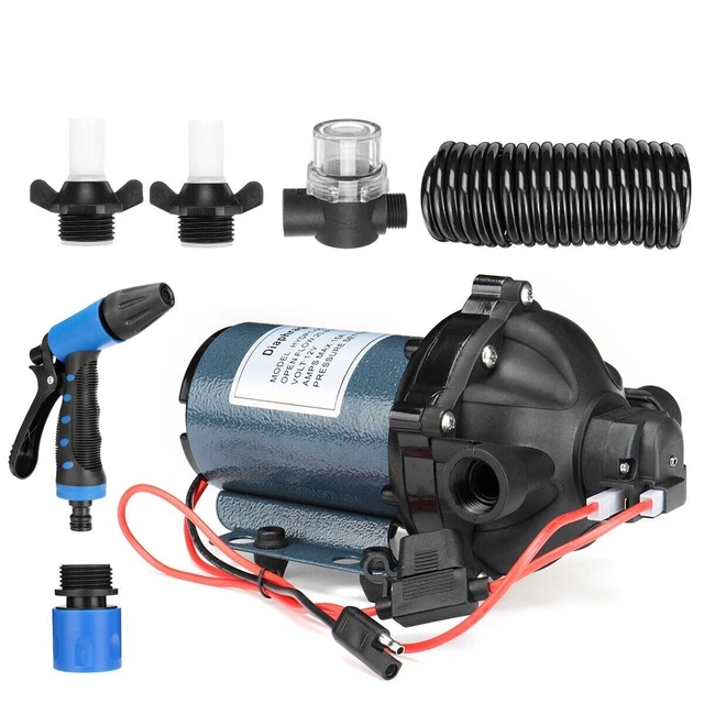 12V RV Water Pump Pressure Diaphragm  Pump 20.8LPM 5.5Gpm 60Psi Caravan Boat