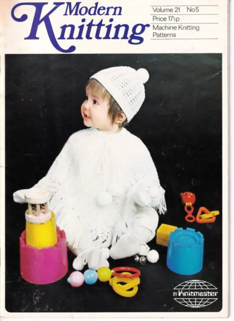 Libro de patrones moderno de tejido para tejer a máquina vintage 1964 revista bebé años 60