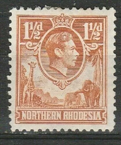 NORTHERN RHODESIA 1941 SG30 1½d. YELLOW-BROWN DEFINITIVE -  MNH