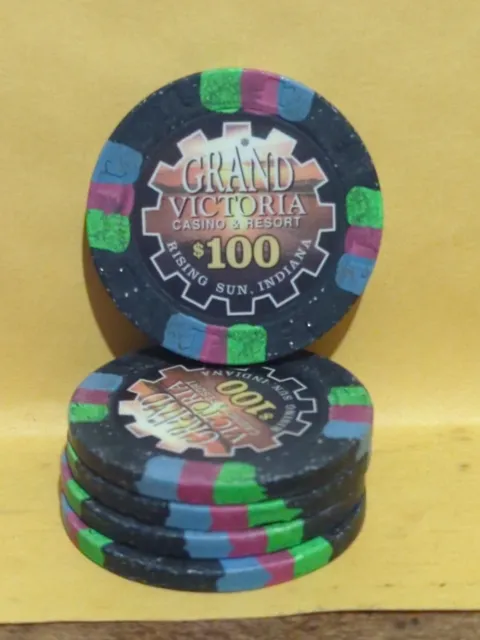 Grand Victoria Casino & Resort Rising Sun, Indiana $100 poker chip