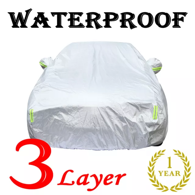 For Mercedes Benz E350 E320 S63 AMG 3 Layer Car Cover Fits Outdoor Waterproof AS 3