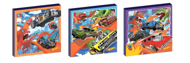 HOT WHEELS  cars SET OF 3 WALL ART PLAQUES/CANVAS PICTURES