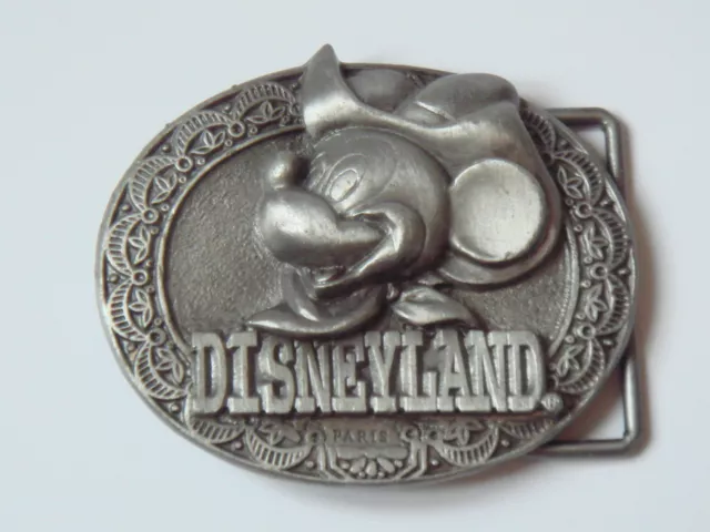 Rare MICKEY FAR WEST DISNEYLAND Paris Collector Metal Belt Buckle NEW
